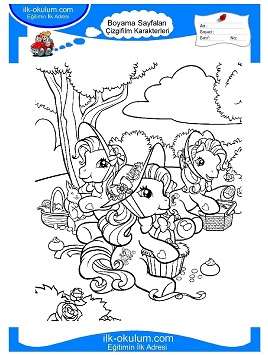 Çocuklar İçin My Little Poni Boyama Sayfaları 